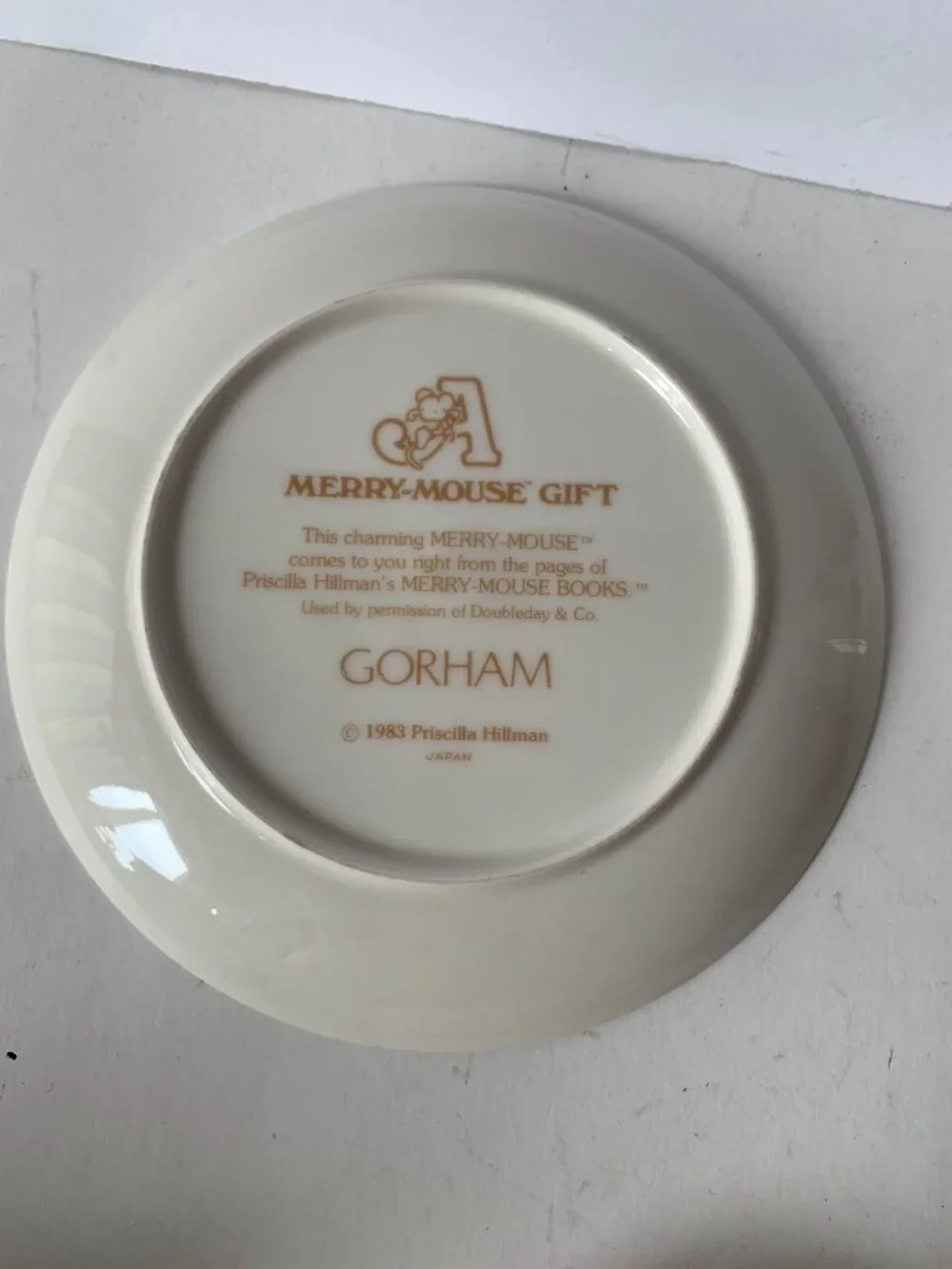 GORHAM MERRY MOUSE GIFT 1983 PRISCILLA HILLMAN PLATE BOWL CUP FOR KIDS - Picture 15 of 16